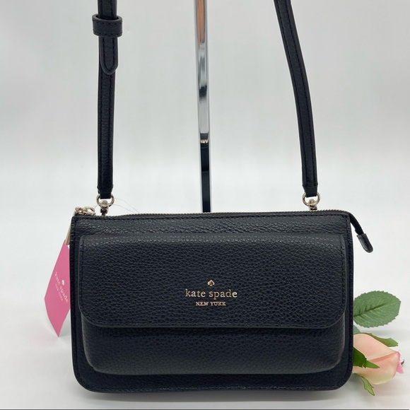 Kate Spade Small Leila Crossbody Bag Black - Picture 2 of 13